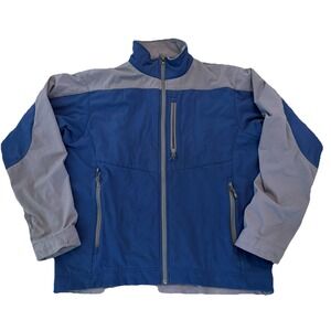 Storm Creek Softshell Jacket Men's XL Blue Gray Full Zip Fleece Lined Outdoor